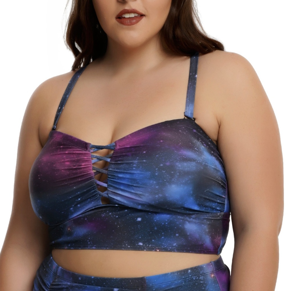 Galaxy bathing suit top